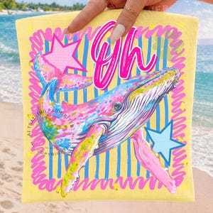Preppy Oh Whale Summer Png,  Funny Sarcastic PNG, Snarky Colorful Shirt Design, Trending Png, Girly Png, Boutique Png