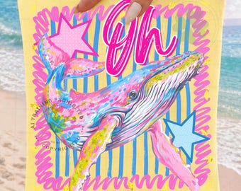 Preppy Oh Whale Summer Png,  Funny Sarcastic PNG, Snarky Colorful Shirt Design, Trending Png, Girly Png, Boutique Png