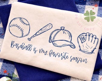 Baseball Is My Favorite Season Png, Blue Baseball Line Art Png, Gameday Png, Minimalist Baseball Png, Baseball Season Png, Baseball Gameday