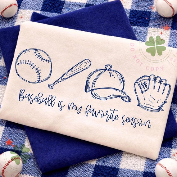 Baseball Is My Favorite Season Png, Blue Baseball Line Art Png, Gameday Png, Minimalist Baseball Png, Baseball Season Png, Baseball Gameday