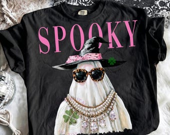 Glam Ghost png | Preppy spook-png | Bling-ontwerp | Halloween-ontwerpen | Boujee-png | Luipaardprint, png | Geestafbeelding | Griezelige afbeelding