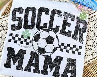 Distressed Retro Soccer Mama PNG, Checkered Soccer Mom Sublimation (Digital Download)