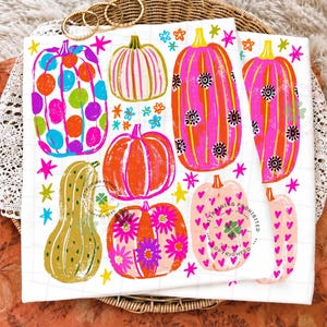 Colorful Pumpkin PNG, Hand Drawn Fall Pumpkin Collage Sublimation, Cute Polka Dot Floral Pumpkin Shirt Png, Trendy Autumn Fall Stars Png image 4