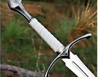 Hand-Forged Medieval Long sword – Knight Broadsword with Scabbard | Stainless Steel Battle Sword | Collectible Fantasy Replica. Gift
