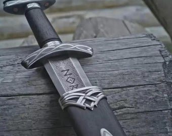 Handmade King Ragnar Lothbrok Viking Sword – Handcrafted Authentic Norse Replica with Scabbard, Perfect for Collectors and Special Occasions