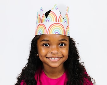 Rainbow Crown Rainbow Birthday Crown Kids Crown Toddler Crown Birthday Rainbow Party Pride Crown Kids Rainbow Outfit Rainbow Hat Kids Pride