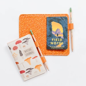 Funda para notas de campo Funda para libro de viajes para niños Funda para diario de viaje para niños Funda para cuaderno para niños Funda para notas de campo Billetera Regalo de hongos para amantes de los hongos