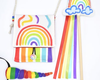 Rainbow Gift Rainbow Accessories Pride Gift for 4 year Old Girl Rainbow Birthday Gift for Little Girl Rainbow Party Gift for 3 Year Old Girl