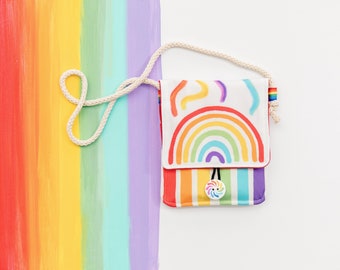 Rainbow Crayon Bag Easter Gift for Kids Travel Bag Rainbow Party Favors Rainbow Birthday Gift Rainbow Girl Gift 3 Year Old Girl Gift Rainbow