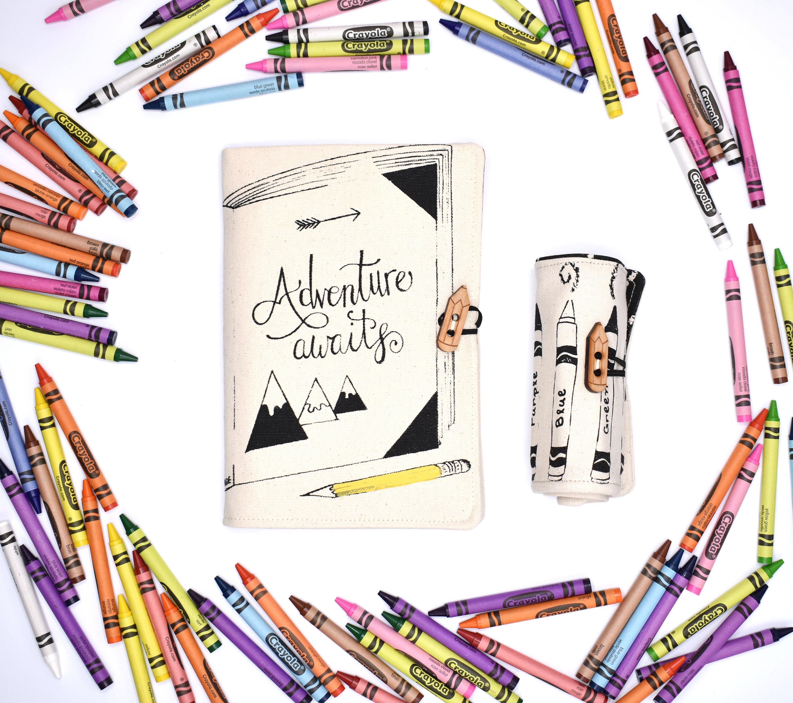 Coloring Case And Crayon Roll