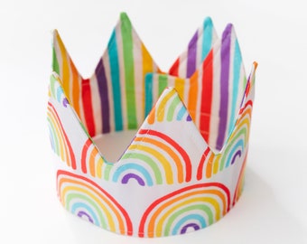 Rainbow Birthday Party Favors Rainbow Party Lucky One First Birthday Lucky One Birthday Crown Rainbow 1st Birthday Crown Kids Birthday Crown