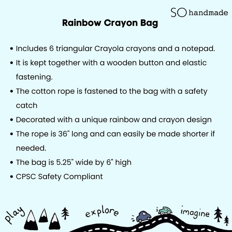 rainbow Crayon Bag details
