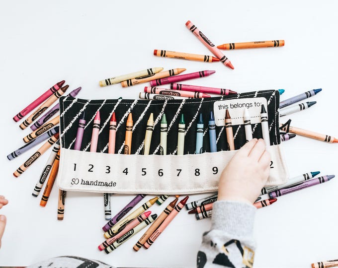Personalized Crayon Gift Kids Travel Toy Toddler Coloring Gift Crayon Gift Kids Travel Gift Crayon Storage Crayon Wallet Coloring Crayons