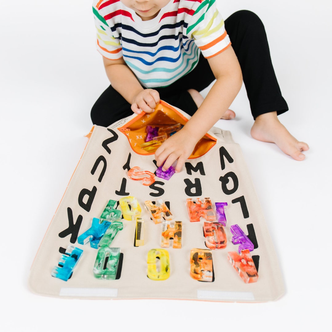 Alphabet Play Mat, ABC Letter Mat, Kids Alphabet Sensory Toys, Preschool Reading Game, Back to school kit, Alphabet Learning Game