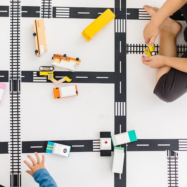 Road Tape Train Tape Track Tape Toddler Washi Tape Indoor Toddler Activity Street Tape Roadway Stickers Road Stickers Train Decor Tape Kids