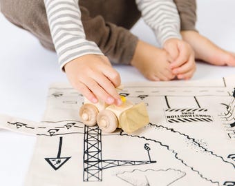 Construction Play Mat Construction Birthday Gift Construction Toy For Toddler Digger Toy Excavator Toy Road Work Pretend Play Construction