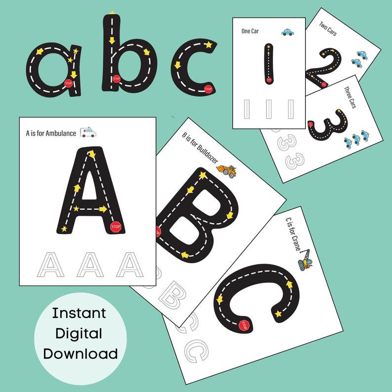 Road Trace Letters