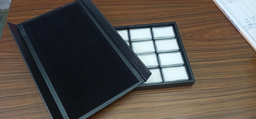 Gem Stone Diamond Display Storage Tray Lid and Top 20 Transparent Box ...