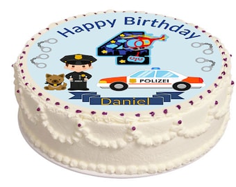 Tortenaufleger, Topper, Polizei, Download