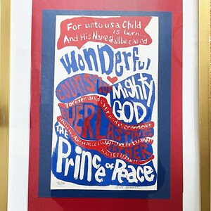 For Unto Us-Ltd. Edit. Silk Screen Framed