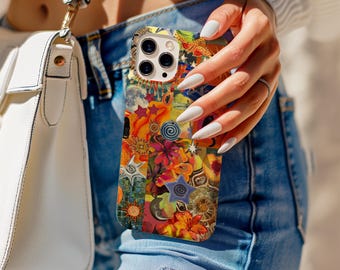 Retro Whimsy Artistic Collage Phone Cases, Star Phone Case, Aesthetic Cover, Abstract Funky Designs, iPhone 17 16 15 14 13 12 11, Samsung