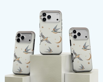 Bird Phone Case Flying Bird Wildlife Cover, Swallow Phone Case Bird Wild Life Cover, iPhone 17 16 15 14 13 12 11Pro Max, Samsung S25 S24