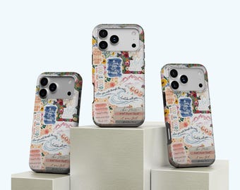 Christian Case, Cute Jesus Bible Verse Cover, Floral Faith Sticker Art Design, iPhone 17 16 15 14 13 12 11 Pro Max, Samsung S25 S24 S23