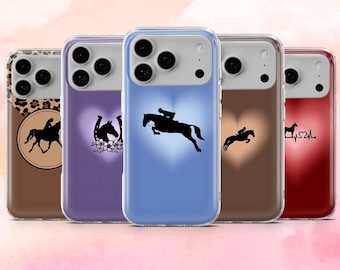 Horse Phone Case Equestrian Horse Lover Cover for iPhone 17, 16, 15, 14, 13, 12 Samsung S25, S24, S23, A56, A16 Pixel 10Pro, 9A, 8A