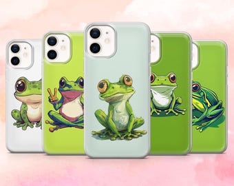 Frog Phone Case Cute Frog Swamp Cover for iPhone 17, 16, 15, 14, 13, 12 Samsung S25, S24, S23, A56, A16 Pixel 10Pro, 9A, 8A, 8Pro