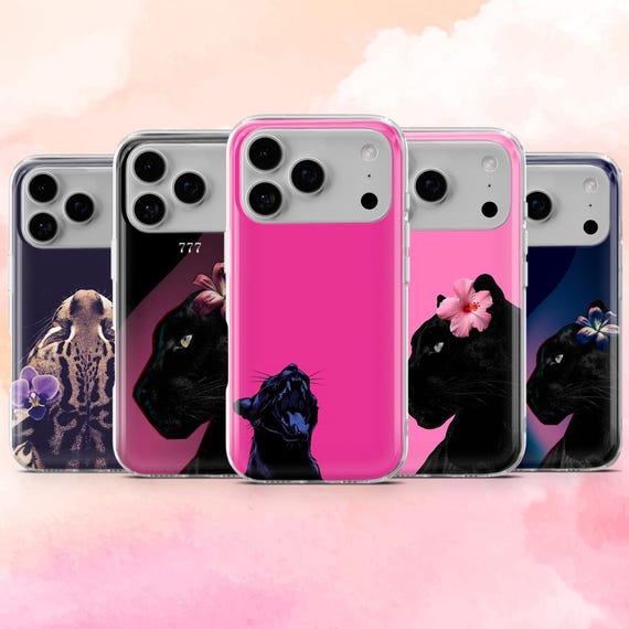 Panther Phone Case Leopard Black Panther Cover for iPhone 17, 16, 15, 14,  13, 12 Samsung S25, S24, S23, A56, A16 Pixel 10Pro, 9A, 8A