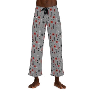 Pantalones de pijama con estampado de herramientas y engranajes / Taller mecánico
