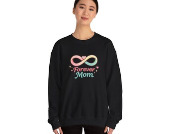 Felpa con cuore infinito "Forever Mom" / Felpa girocollo per la festa della mamma
