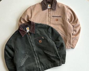 J97 カーハート デトロイト モスグリーン ジャケット - レトロ