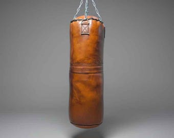 究極のデラックスタンヴィンテージレザーパンチングバッグ