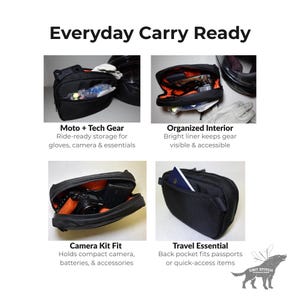 Everyday carry sling bag pattern – designed for camera gear, travel essentials, and motorcycle riders.