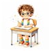 School Boy Clipart, Kid With Pencil Illustration (digital Download, 300 ...