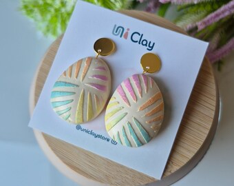 Pastel Easter Egg Earrings, Colorful Spring Drop, Easter Basket Gift for Her