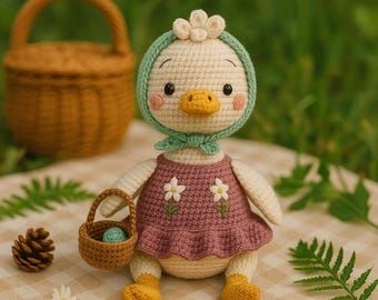 Amigurumi Goose Pattern PDF | Crochet Toy Tutorial | Digital Download Plush Decoration