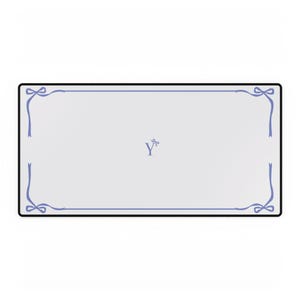 Tapis de bureau Y Initial : décoration d&#39;espace de travail girly personnalisée