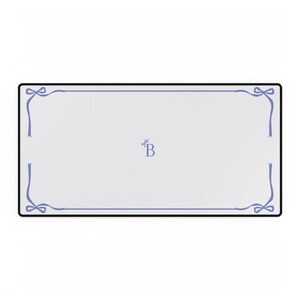 Tapis de bureau Initial B : tapis de souris girly personnalisé, décoration de bureau à domicile