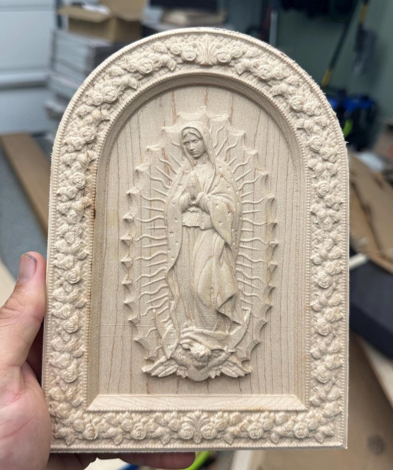Our Lady of Guadalupe Carved Wall Art - Catholic Home Decor - Made in ...