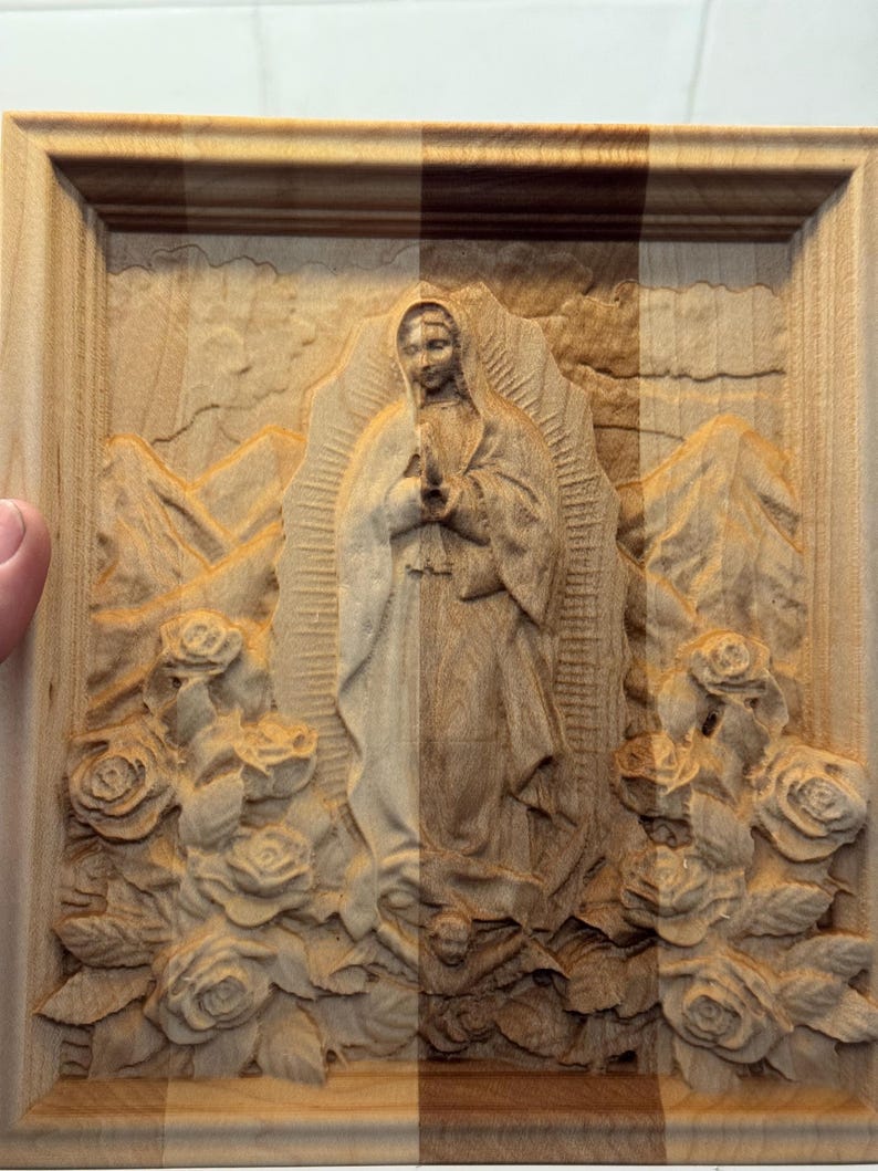 Handmade Our Lady of Guadalupe Wood Plaque: Catholic Wall Art - Etsy
