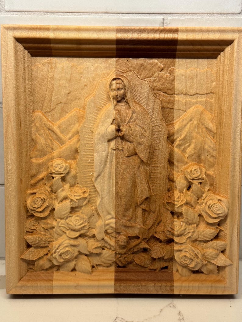 Handmade Our Lady of Guadalupe Wood Plaque: Catholic Wall Art - Etsy