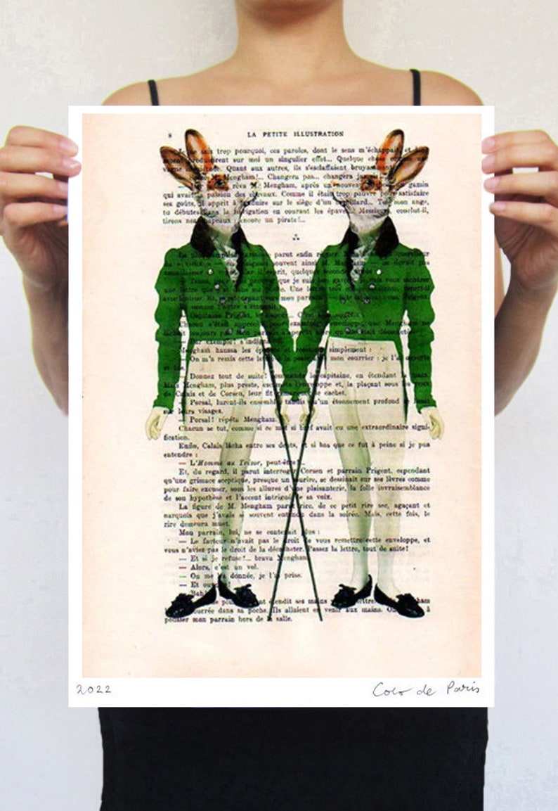 Dandy Rabbits, oscar wilde, Print Illustration Acrylic Painting Gay Painting Gay Picture gay Art homo illustration painting Gaypride image 2