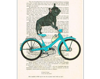Art & Collectibles, prints, french bulldog, frenchie, Illustration Animal Poster Mixed Media Art Acrylic Painting Portrait, english bulldog