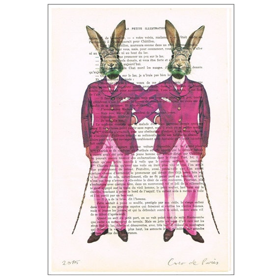 Gay Rabbits moustache Print Print Illustration Acrylic Painting Gay Painting Gay Picture gay Art homo illustration painting Gaypride