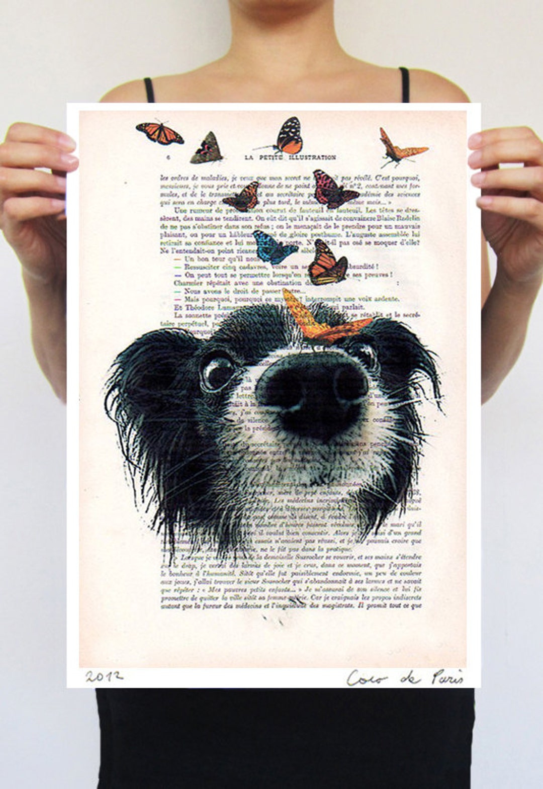 Animal Painting Drawing Illustration Portrait Painting Mixed Media Decorative Art Digital Print