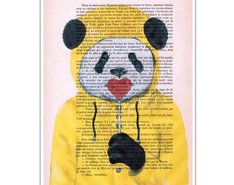 Panda with lollipo,valentines,panda portrait,heart,deviant art,pop art,art attack,art deco,wall art,artist,banksy art,modern art