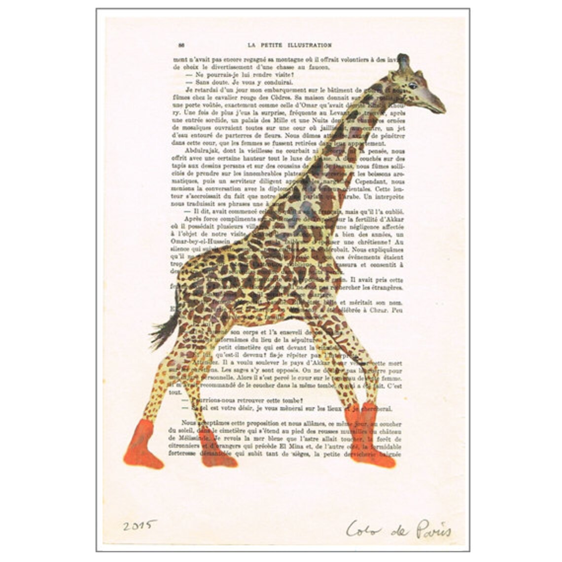 Drawing Illustration Digital Print Mixed Media Art Poster Etsy