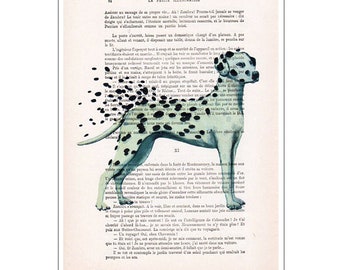 Dalmatian losing dots, dalmatian print,dalmatian sage,dalmatian army,human animal,animal design,affortable art,free shipping 4 prints,review